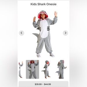 Kids Shark Halloween costume, size S or 6-8 years.